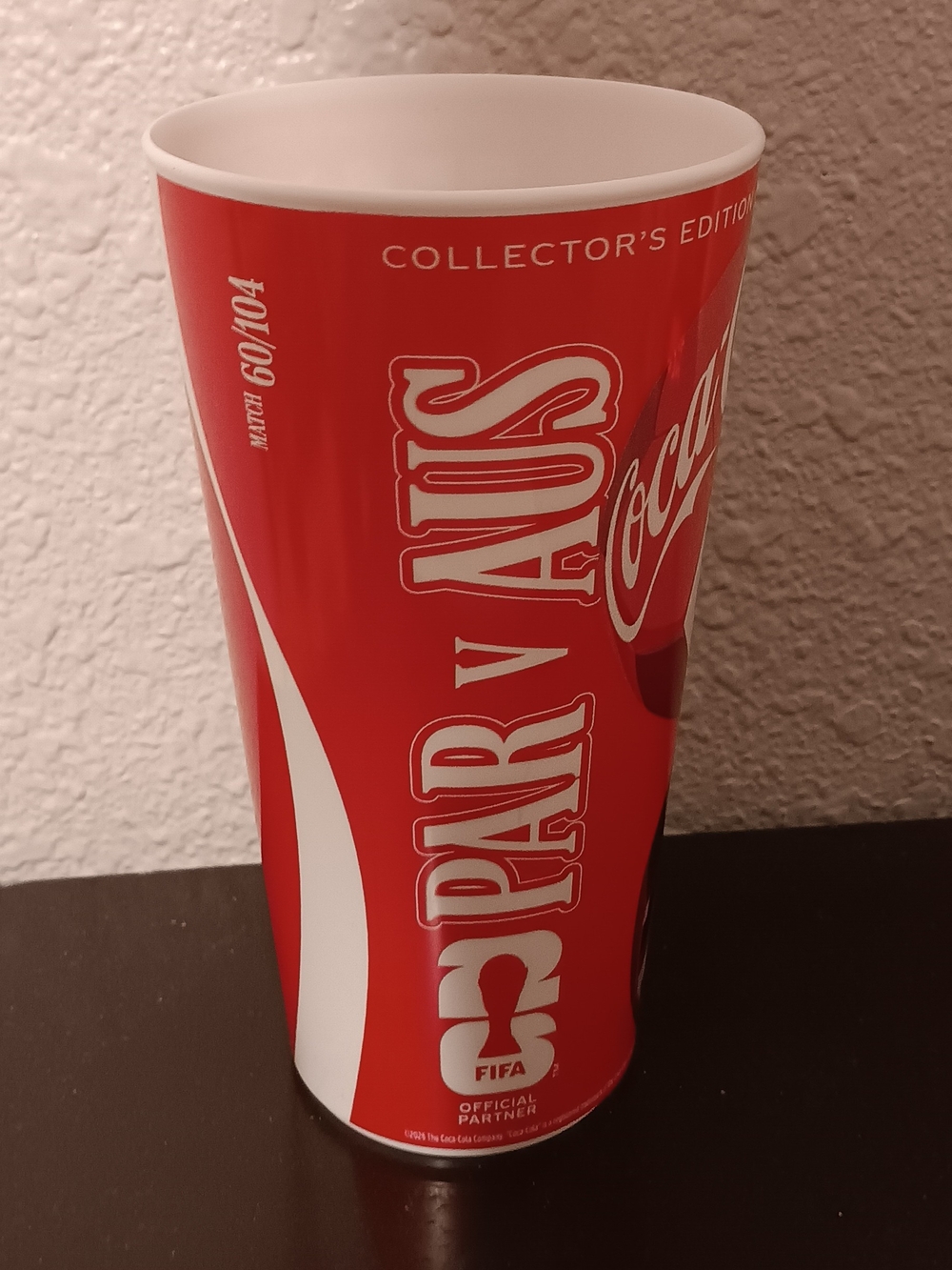 Coca-Cola Collector's Edition Red FIFA Cup Paraguay Vs. Australia